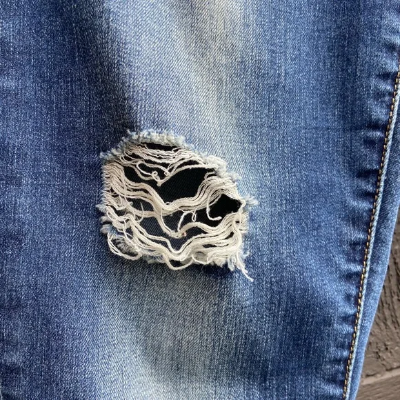 Articles Of Society Distressed Skinny Jeans in Blue - Picture 4 of 10